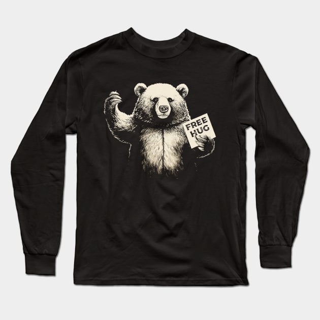 Free hug a bear Long Sleeve T-Shirt by Yopi